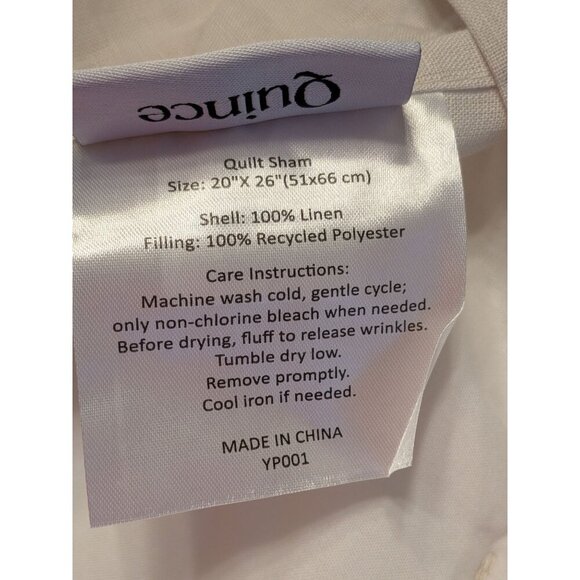 Quince 100% European Linen Dream Quilt 3PC Set Color Natural Size Full/Queen-NEW - Picture 5 of 8